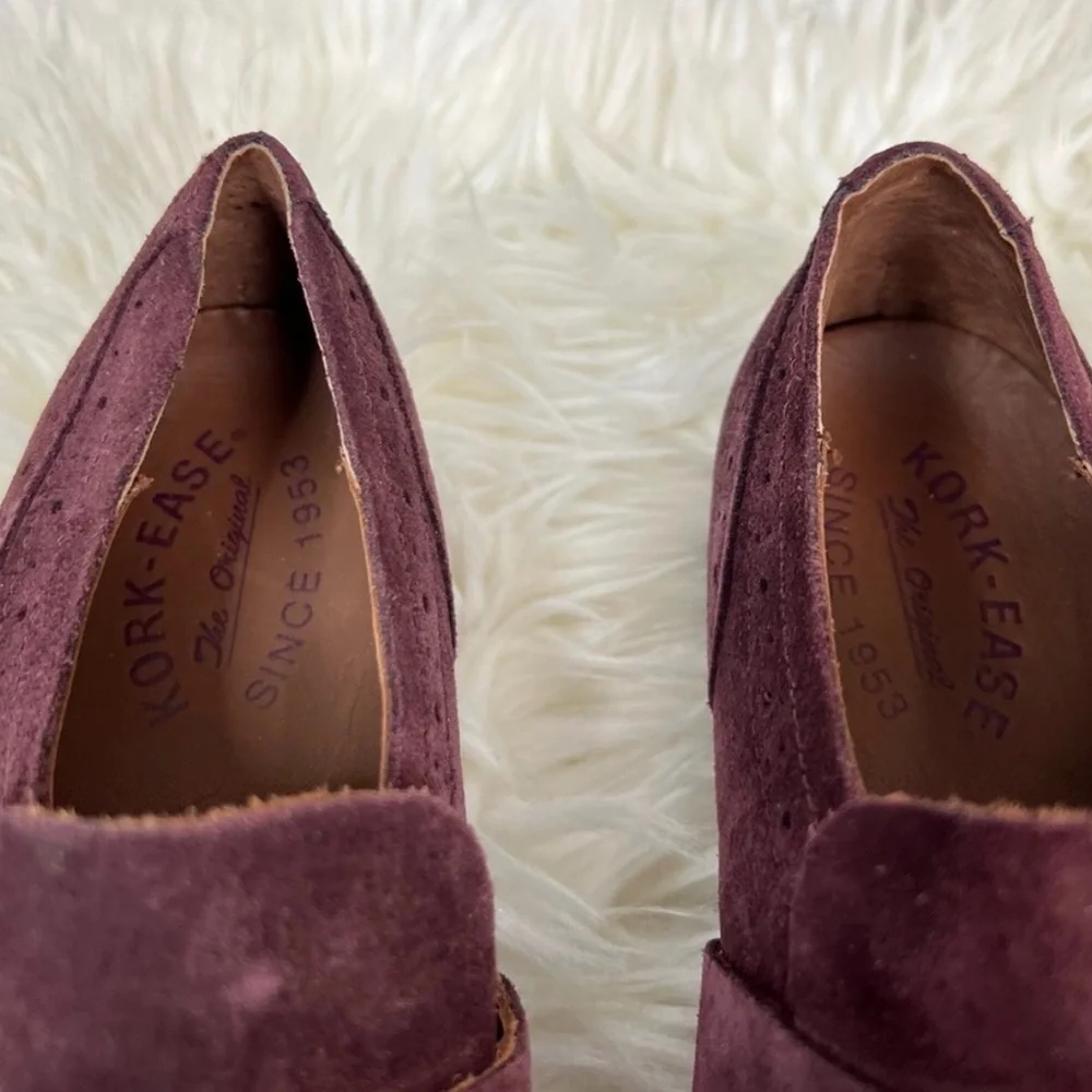 NWOB Kork-Ease Bailee Kiltie Lug Sole Monk Strap Shoe in Burgundy